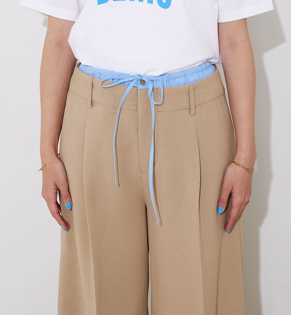 Rouge vif「ブロードリボン二重織レイヤードタックパンツ」|その他|