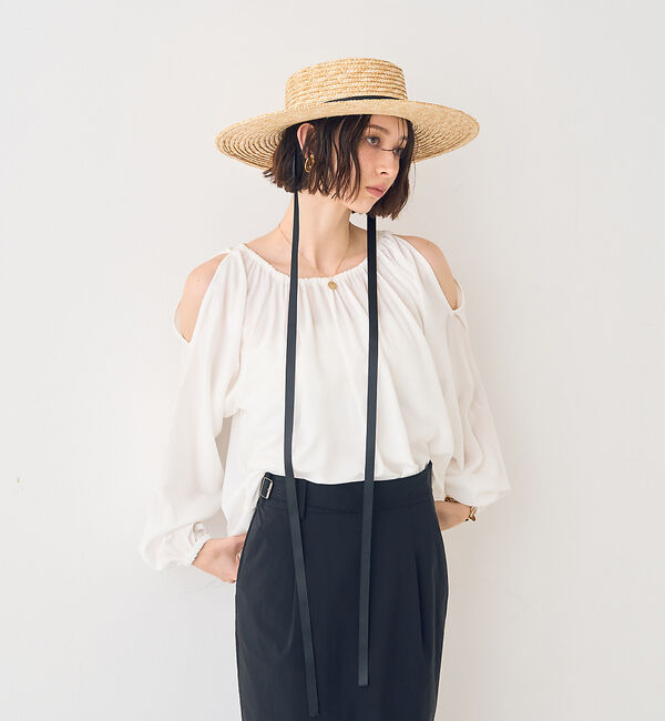 Rouge vif「【一部店舗限定】オープンショルダーブラウス」|シャツ・ブラウス|