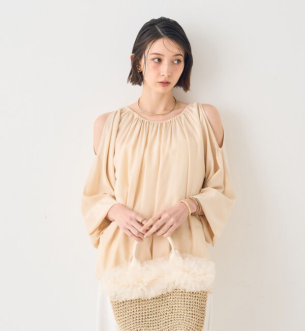 Rouge vif「【一部店舗限定】オープンショルダーブラウス」|シャツ・ブラウス|