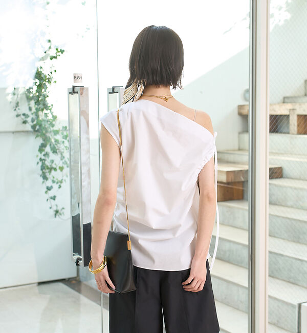 Rouge vif「ギャザーアシンメトリーブラウス」|シャツ・ブラウス|