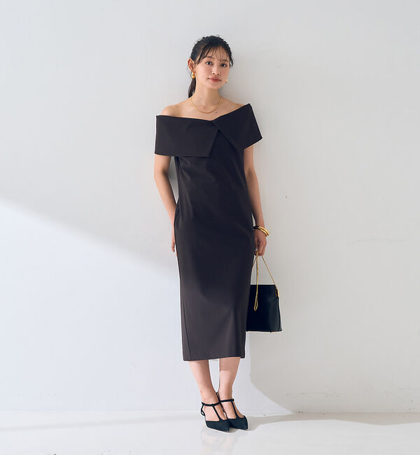 Rouge vif「【撥水】大衿トリコットワンピース」|ワンピース|