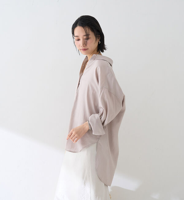 Rouge vif「【新色追加】麻混バックスリットシャツ」|シャツ・ブラウス|