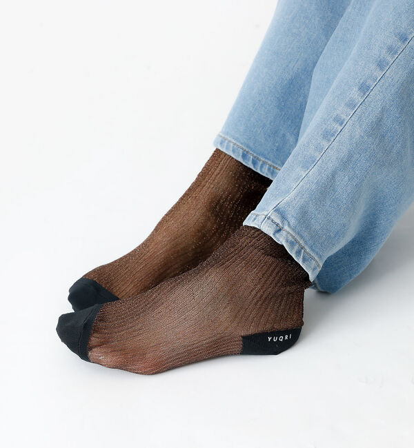 Rouge vif「【YUQRI/ユクリ】Brinkley/靴下/シアー/ラメ/ギフト【WEB限定】」|ソックス|