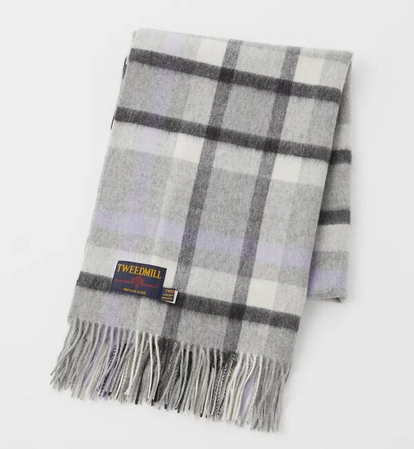 Rouge vif「【定番人気】【2025AW新作】【TWEEDMILL/ツイードミル】大判ストール」|マフラー|グレー