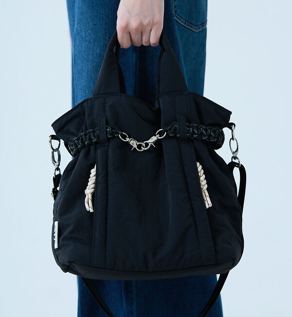 Rouge vif「【CTFK/コントロールフリーク】ナイロンコードベルトトート / 2WAY」|ショルダー・メッセンジャー|ブラック