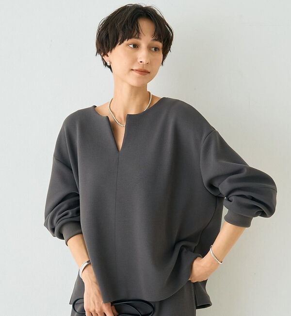 Rouge vif「【セットアップ対応】 ダブルエアープルオーバー」|シャツ・ブラウス|チャコールグレー