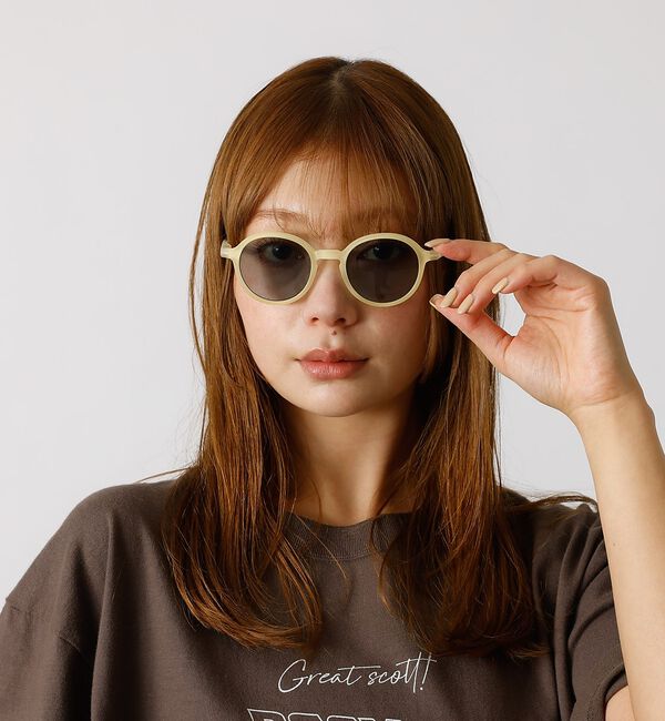 Rouge vif「【LE FOON / ルフォーン】 Mont Blanc  Cream/ラウンド」|メガネ|