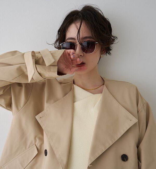 Rouge vif「【撥水・防花粉加工】【一部店舗限定】キャンディスリーブショートトレンチコート」|トレンチコート|