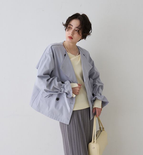 Rouge vif「【撥水・防花粉加工】【一部店舗限定】キャンディスリーブショートトレンチコート」|トレンチコート|