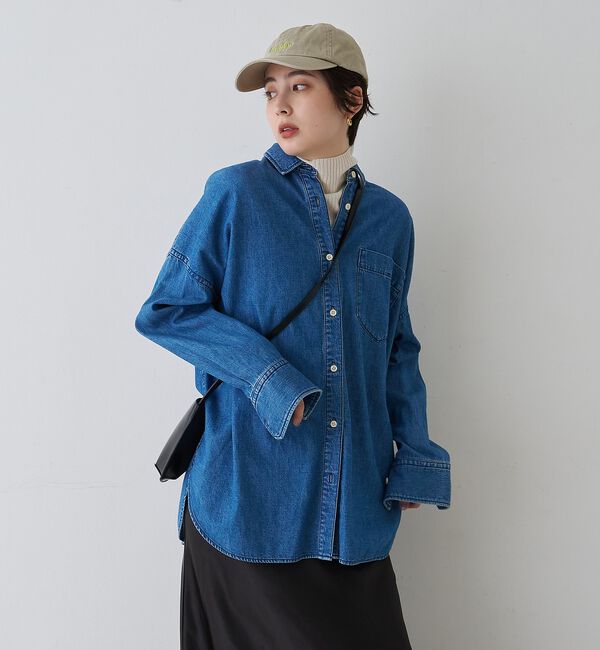 Rouge vif「【2026SS新作】【ロングセラー】NEW オーバーサイズデニムシャツ」|シャツ・ブラウス|