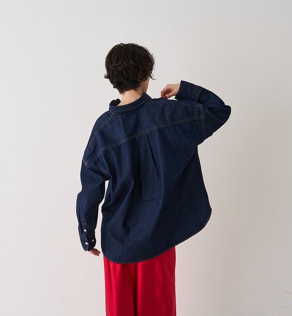 Rouge vif「【2026SS新作】【ロングセラー】NEW オーバーサイズデニムシャツ」|シャツ・ブラウス|