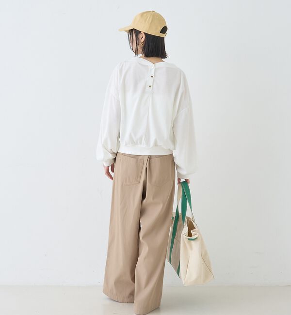 Rouge vif「ポリスパンパフスリーブイージーカットプルオーバー/吸水速乾」|Tシャツ・カットソー|