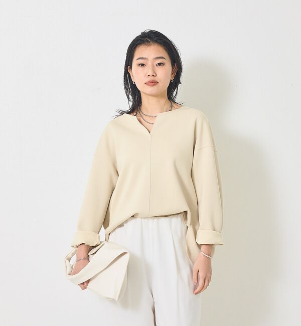 Rouge vif「ダブルフェイスプルオーバーブラウス」|シャツ・ブラウス|