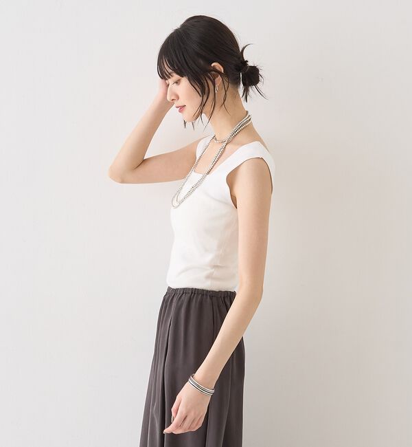 Rouge vif「テンセルコットン総針スクエアネックニットタンク」|キャミソール|