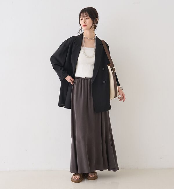 Rouge vif「テンセルコットン総針スクエアネックニットタンク」|キャミソール|