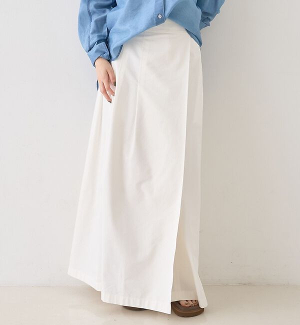 Rouge vif「タックグルカベルト マキシスカート」|スカート|ホワイト