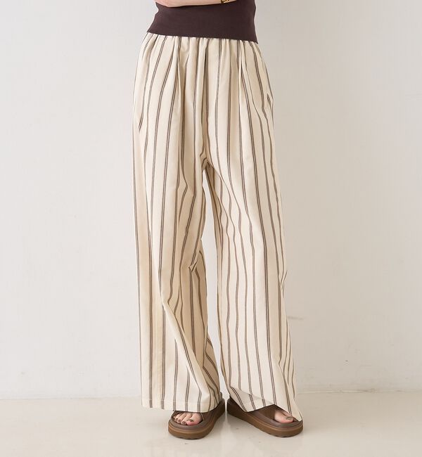 Rouge vif「ストライプイージーパンツ/ウエストゴム」|その他|