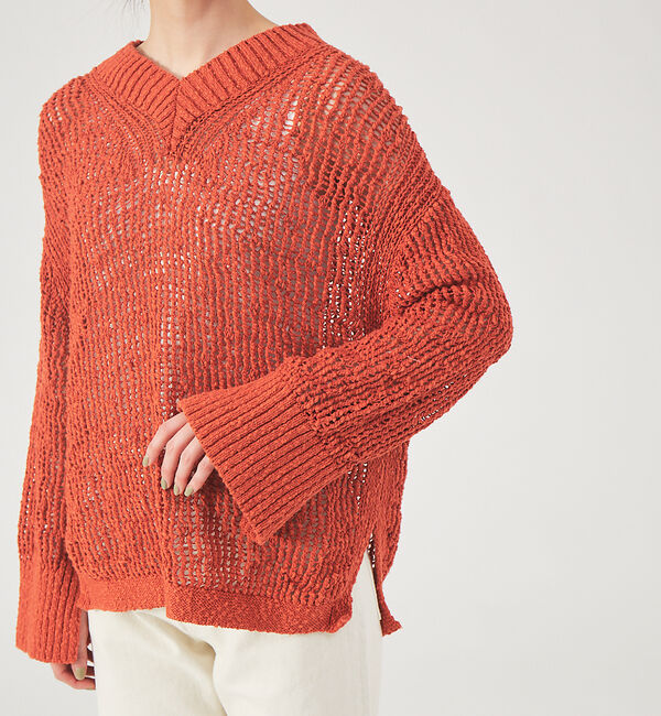 qualite「スラブメッシュニット」|ニット・セーター|