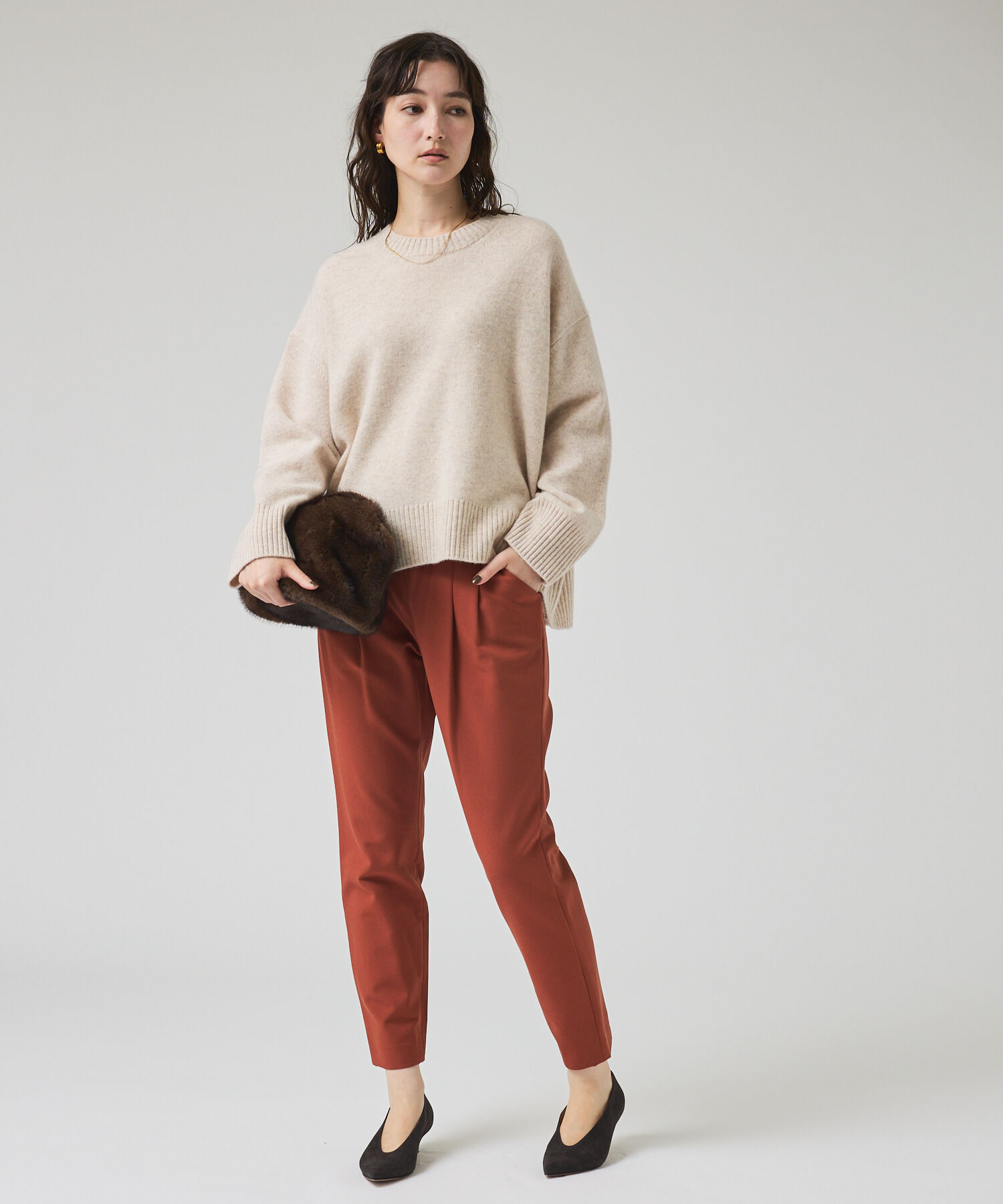 qualite「【大好評により今季も登場】2WAYバックピーチタックパンツ」|その他|