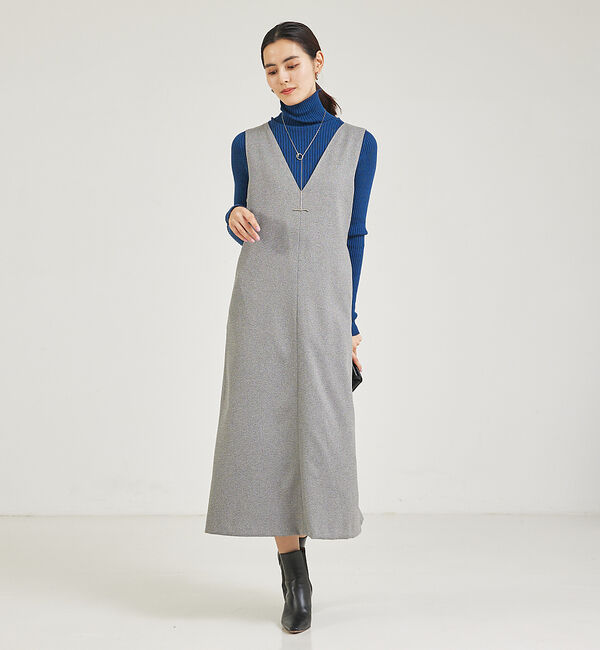 qualite「ツイーディジャンパーワンピース」|ワンピース|