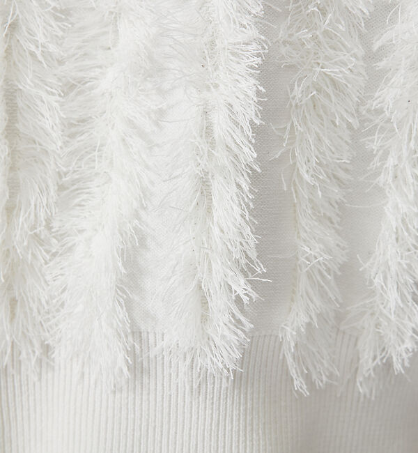 qualite「フリンジニットプルオーバー」|ニット・セーター|