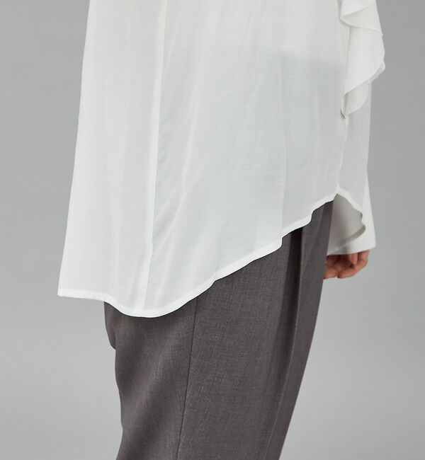 qualite「ラッフルカラーブラウス」|シャツ・ブラウス|