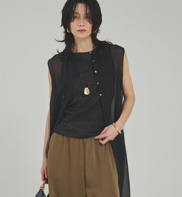 qualite「ラメテレコタンク」|キャミソール|