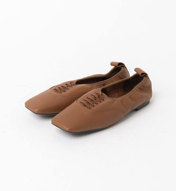 AU BANNISTER「スクエアトゥレースアップシューズ」|その他|キャメル