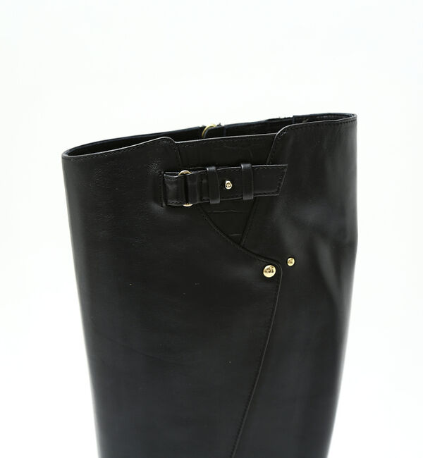 AU BANNISTER「【スノーソール】切り替えフラットロングブーツ」|ショートブーツ|