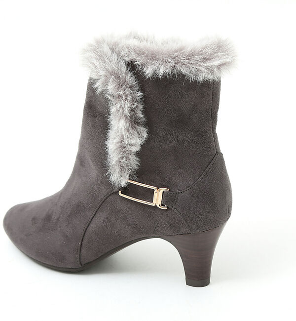 AU BANNISTER「【スノーソール/2WAY】折り返しボアヒールブーツ」|ショートブーツ|