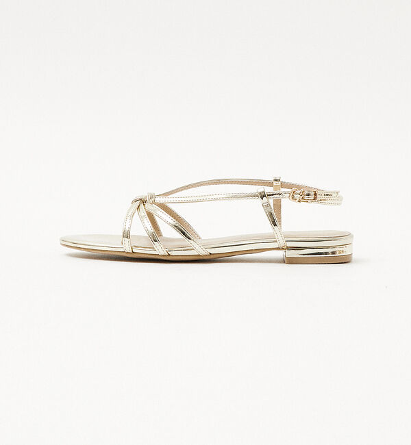 AU BANNISTER「【LAROUTE】メタリックストラップサンダル」|サンダル|