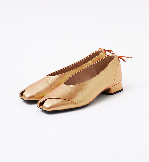 AU BANNISTER「ピープトゥリボンソフトシューズ」|パンプス|