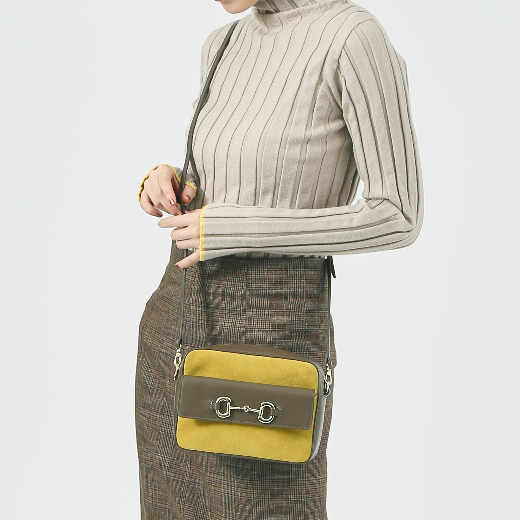 LOWELL things「【Oggi掲載】Cassetta/レザーBITミニショルダーBAG」|ショルダー・メッセンジャー|イエロー