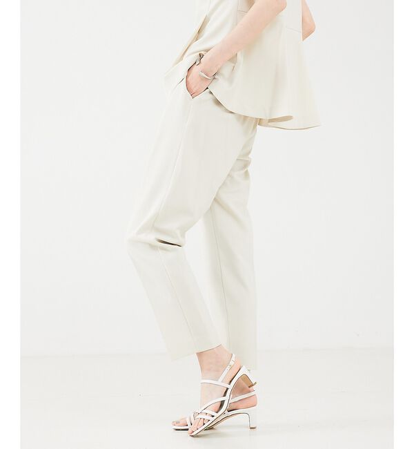 abahouse mavie「【エニデイカセット】タックテーパードパンツ」|スラックス|ホワイト系その他1