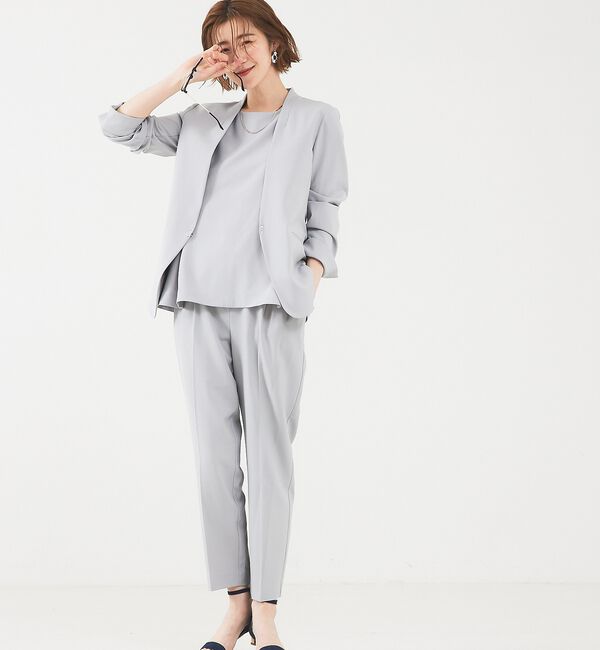 abahouse mavie「【エニデイカセット】タックテーパードパンツ」|スラックス|