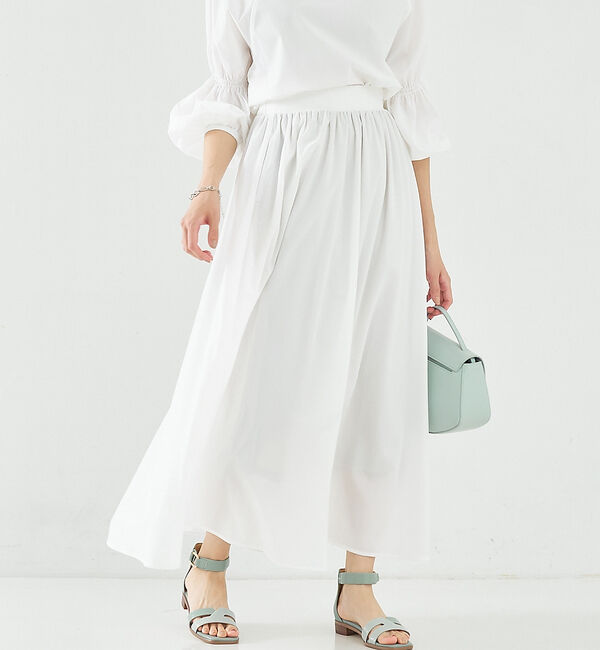 abahouse mavie「ナイロンストレッチロングスカート」|スカート|