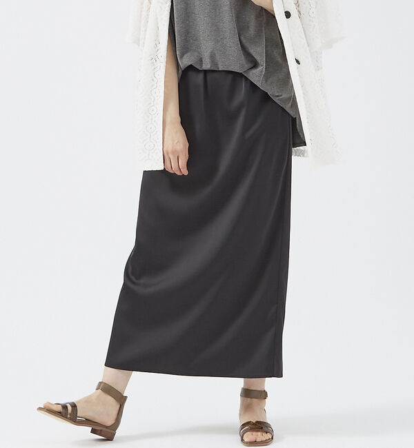 abahouse mavie「サテンナロースカート」|スカート|