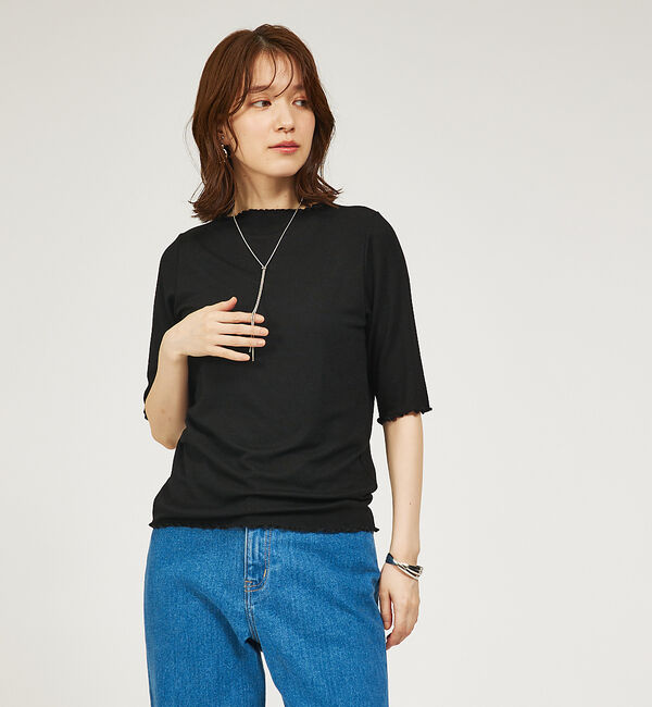 abahouse mavie「メロウスパーク5分袖プルオーバー」|Tシャツ・カットソー|