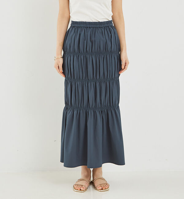 abahouse mavie「シャーリングスカート」|スカート|