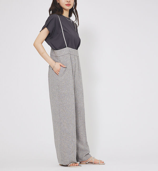 abahouse mavie「【セットアップ対応】ライトツイードサスペンダーパンツ」|その他|