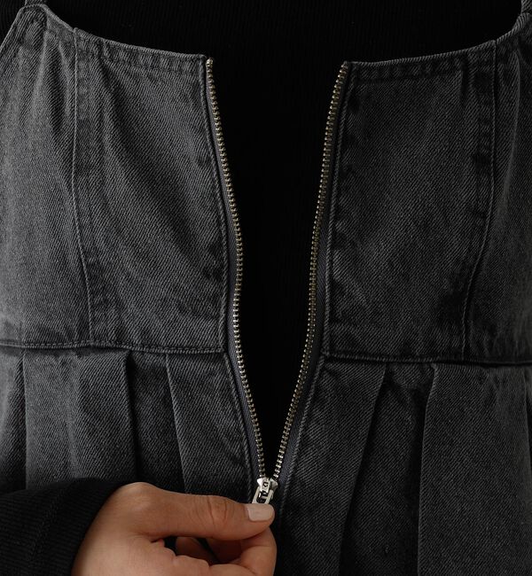 abahouse mavie「ウォッシュドデニムキャミ/レイヤード/バックリボン/春服/夏服」|キャミソール|