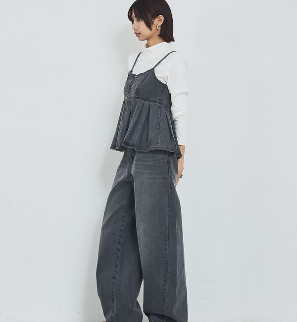 abahouse mavie「ウォッシュドデニムキャミ/レイヤード/バックリボン/春服/夏服」|キャミソール|