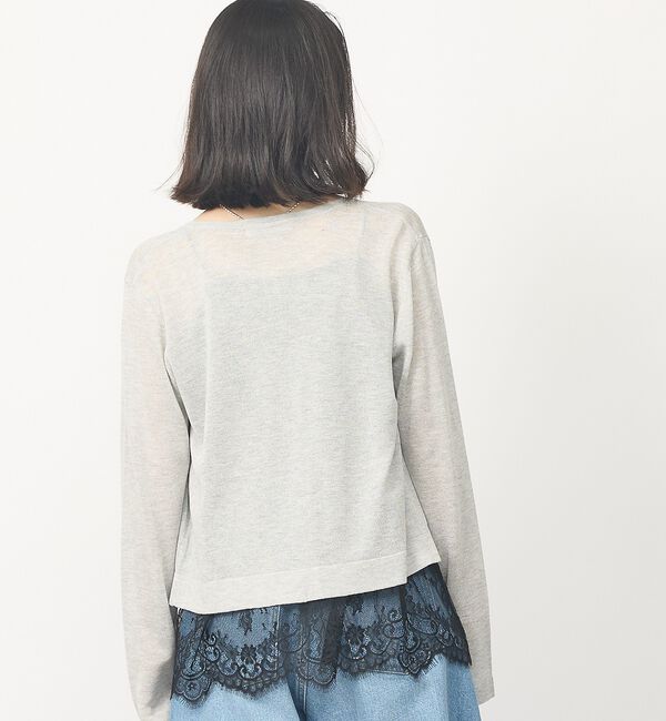 abahouse mavie「【さりげないラメ】シアーカーディガン【予約】」|カーディガン|