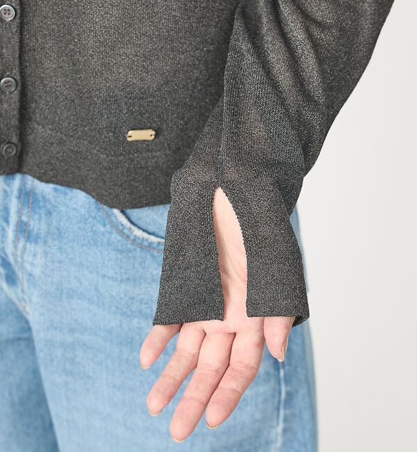 abahouse mavie「【さりげないラメ】シアーカーディガン【予約】」|カーディガン|