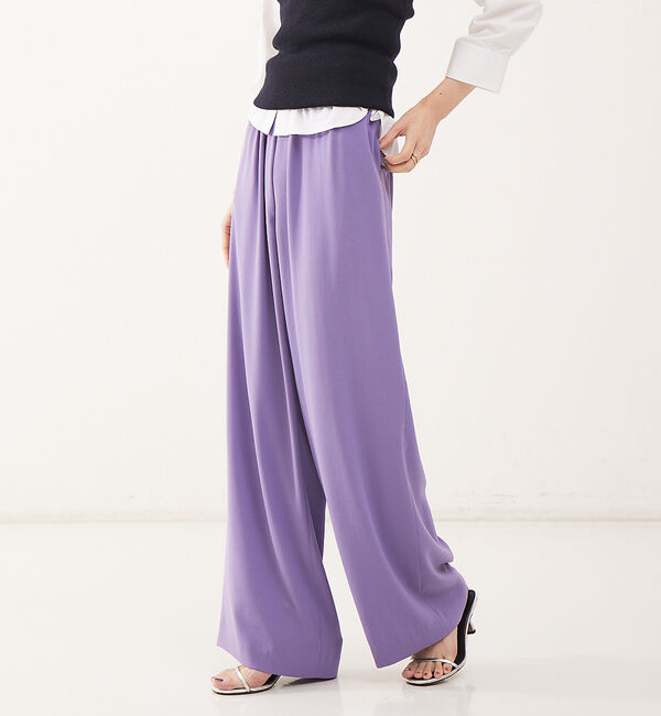 The Store by C' 「【COCUCA】ワイド ギャザーパンツ」|その他|パープル