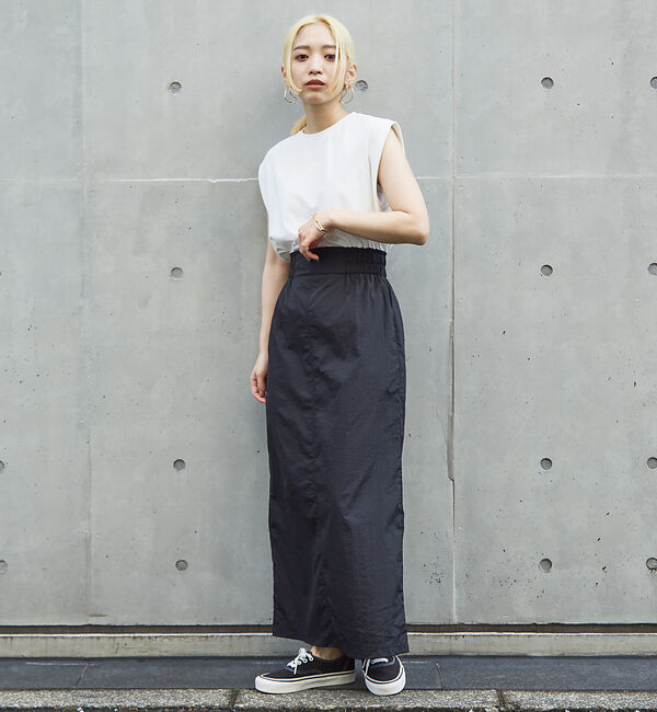 NOMINE「カットコンビ ワッシャー ワンピース」|ワンピース|ホワイト