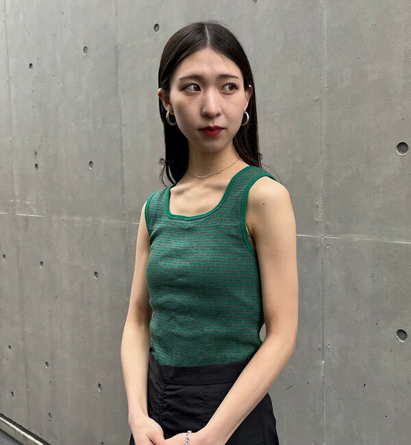 NOMINE「【Miller】Cup inスクエアタンクトップ」|キャミソール|グリーン