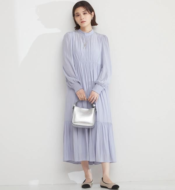 TIARA「ハイネックギャザーワンピース」|ワンピース|