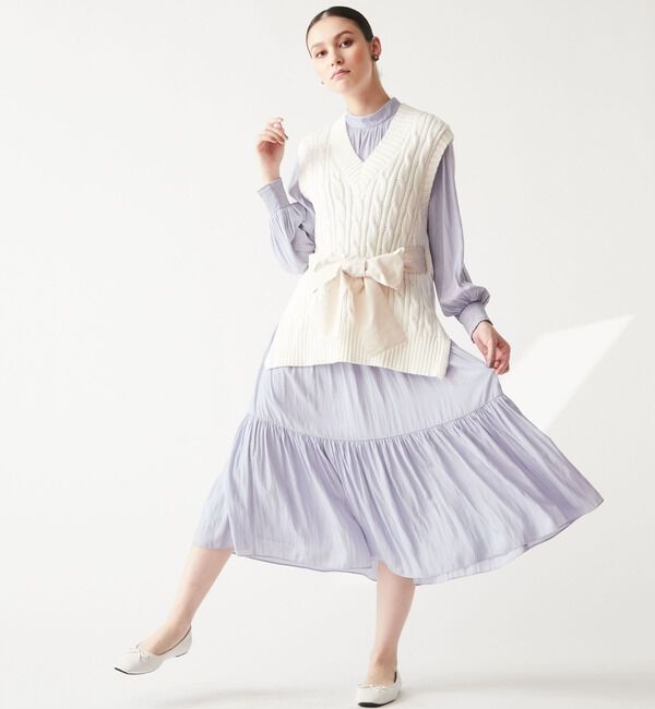 TIARA「ハイネックギャザーワンピース」|ワンピース|