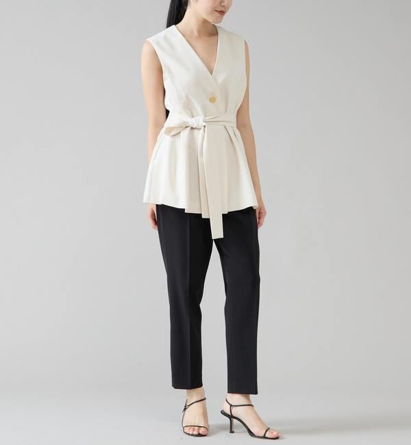 TIARA「リボンアクセントジレ」|シャツ・ブラウス|